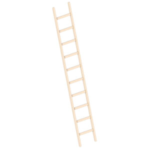 Layher Holzanlegeleiter aus stabilem Holz mit 10 Sprossen; Länge 3.0 m