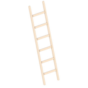 Layher Holzanlegeleiter aus stabilem Holz mit 6 Sprossen; Länge 1.90 m