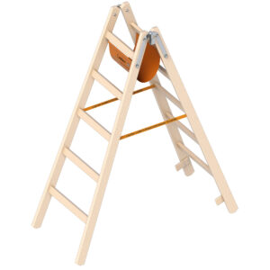 Layher LE-HOLZ-STEHLEITER 2X5 SPROSSEN Ö-NORM