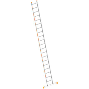 Layher Sprossenanlegeleiter TOPIC 20 Sprossen; Aluminiumleiter mit 20 Sprossen, Länge 5.65 m
