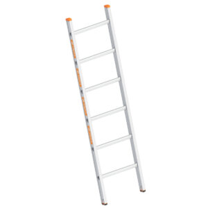 Layher Sprossenanlegeleiter TOPIC 6 Sprossen; Aluminiumleiter mit 6 Sprossen, Länge 1.75 m
