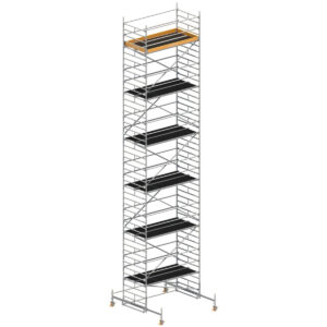 Layher UNI Breit P2 Fahrgerüst, fahrbalken mit Bügel verstellbar Gerüsthöhe 12,61 m