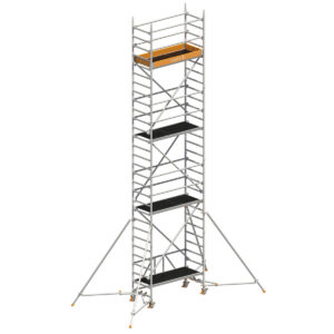 Layher Zifa Fahrgerüst; Sicherheitsaufbau P2 Arbeitshöhe bis 8,61m, mit Gerüststützen, ausziehbar