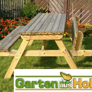 Sitzgruppe Picknicktisch klappbar, Breite 2,00m