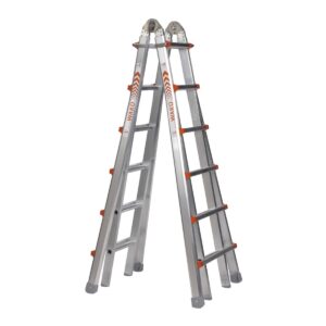 WAKÜ Teleskopleiter -  4x6 Sprossen  Länge 1,85m - 6,40m