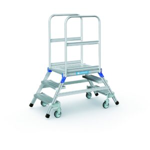 Das richtige Gewächshaus - problemlos und komfortabel 2 ZARGES Podesttreppe, beidseitig 3 Stufen