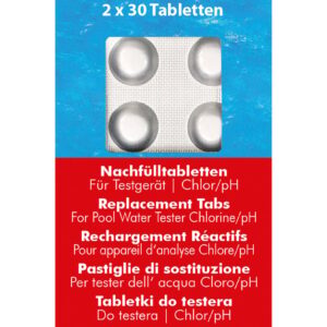 Nachfülltabl. f. Wassertestgerät (Chlormethod.), geblistert