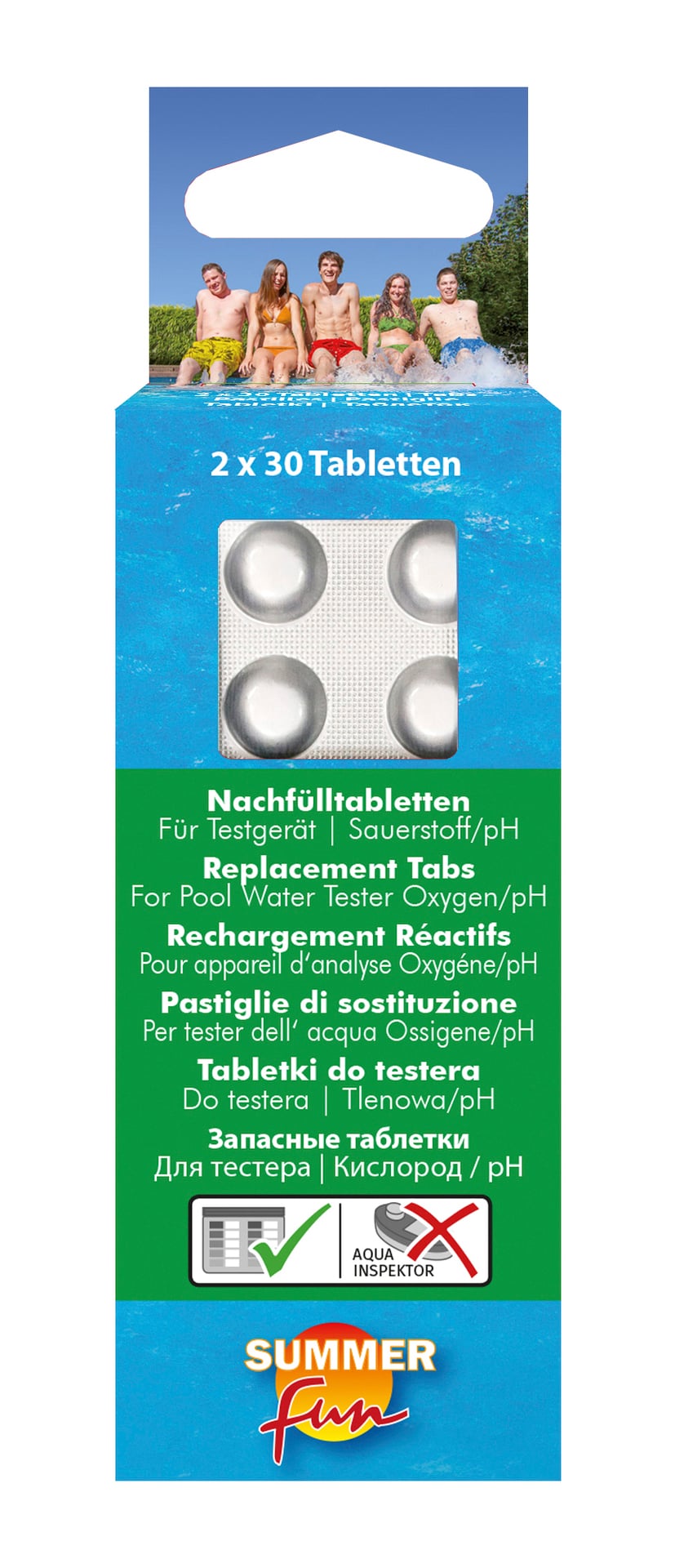 Nachfülltabletten f. Wassertestg. Sauerstoffmeth., geblistert