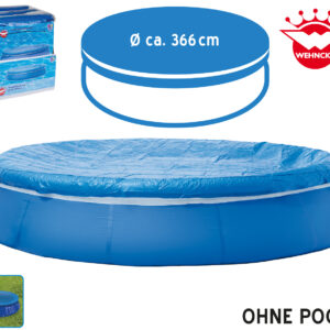 Poolabdeckung mit Gummizug, blau