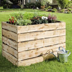Hochbeet Lärche rustikal, ca. 120x80x60cm