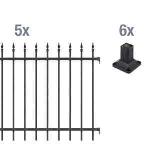 Grundset Zierzaun Chaussee 10m
