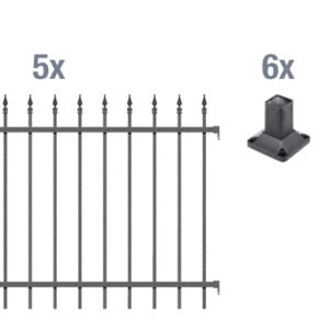 Grundset Zierzaun Chaussee 10m