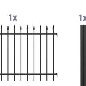 Anbauset Zierzaun Chaussee 2m