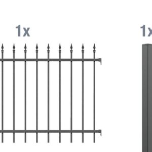Anbauset Zierzaun Chaussee 2m
