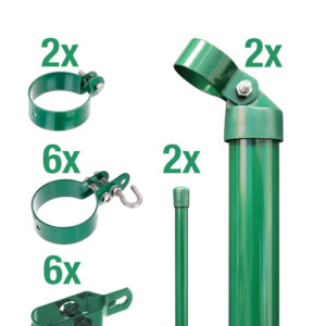 Zaunanschluss-Set, 2 seitige Verbindung grün