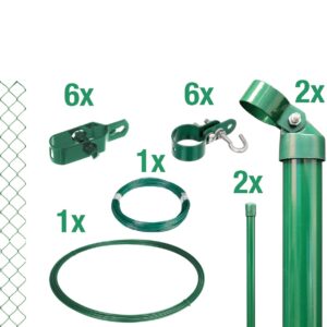 Set Maschendrahtzaun grün inkl. Handschuh