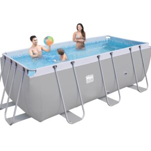 Stahlrahmenpool-Set Filterpumpe, rechteckig, 400x207x122cm