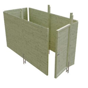 Abstellraum aus Profilschalung imprägniert