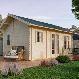 Gartenhaus Esbjerg 1, 45mm 380 x 520cm natur