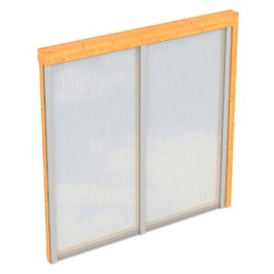 Seitenwand m. Polycarbonatplatten Douglasie