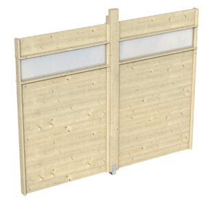 Wand für Pavillon Toulouse mit Lichtband Fichte 270 x 209cm