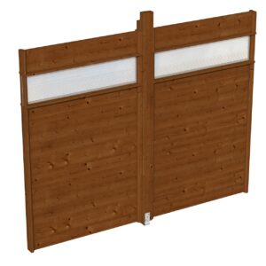 Wand für Pavillon Toulouse mit Lichtband Fichte 270 x 209cm