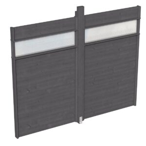 Wand für Pavillon Toulouse mit Lichtband Fichte 270 x 209cm