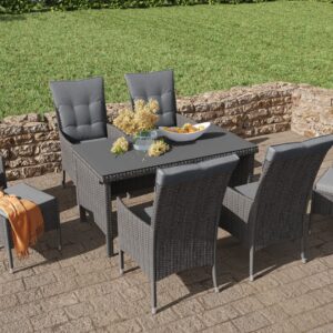 Dining-Set Louanne, 9-teilig