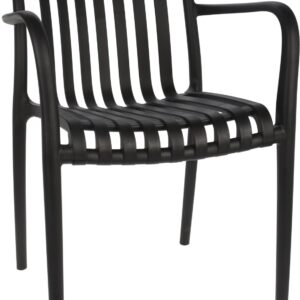 Gartenstuhl, Kunststoff, schwarz