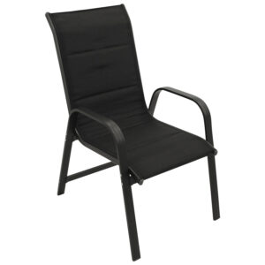 Stapelsessel Hochlehner Aluminium/Textil gepolstert, 2 Stück