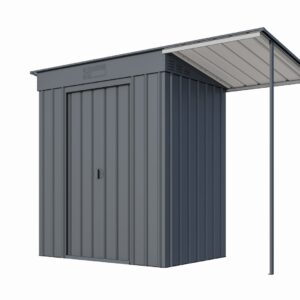 Metallgerätehaus Pultdach Skillion 64, anthrazit inkl Schleppdach