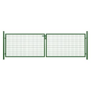 STRONG Doppeltor  RAL 6005 grün 4000x1200 mm inkl. Pfosten + Beschläge MW 50/100 mm