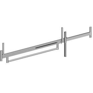 Layher Fahrbalken mit 2 Rohrverbindern, verstellbar