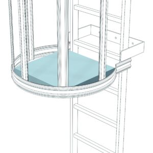 ZARGES Zwischenplattform Edelstahl
