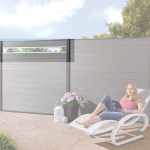 Design-Inlay für WPC-Steckzaun Turino, 2x15,1x179cm