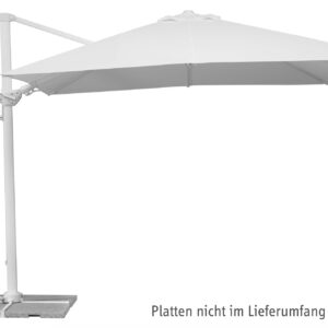 Ampelschirm Rhodos Twist Bianco 300x300/8cm