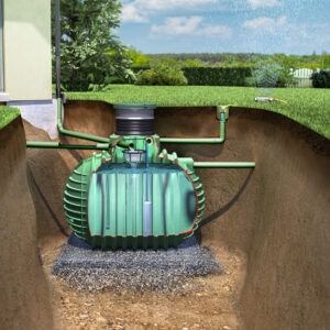 CRISTALL Regenwasser-Erdtank Garten PROline 1600L