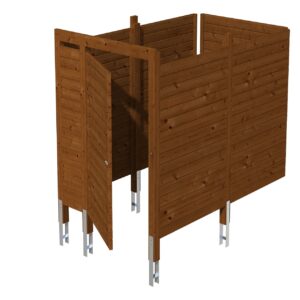 Abstellraum aus Profilschalung imprägniert