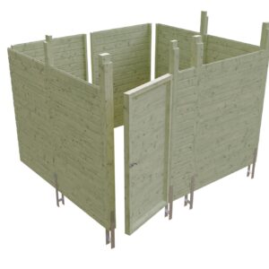 Abstellraum aus Profilschalung imprägniert