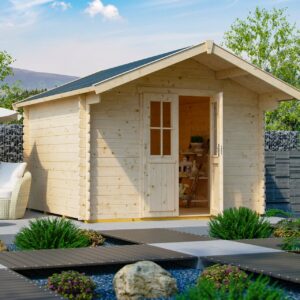 Gartenhaus Faro mit Vordach natur