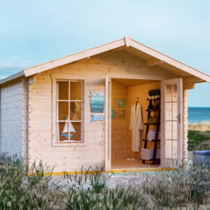 Gartenhaus Langesund , mit Vordach 80cm natur