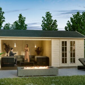 Gartenhaus Tilburg 613x380cm, 28mm