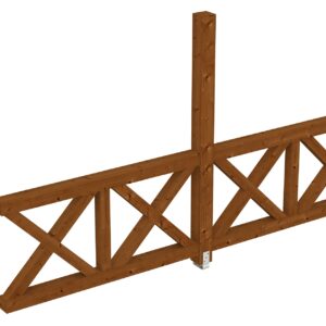 Seitenwand Andreaskreuz, freistehehend Fichte