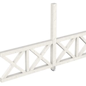 Seitenwand Andreaskreuz, freistehehend Fichte