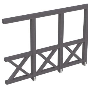 Seitenwand Andreaskreuz, Wandanbau Fichte