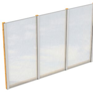 Seitenwand m. Polycarbonat, freistehend Fichte