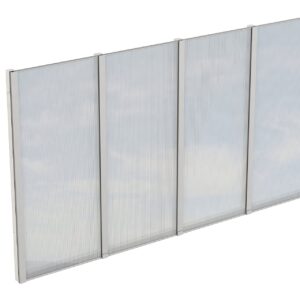 Seitenwand m. Polycarbonat, freistehend Fichte