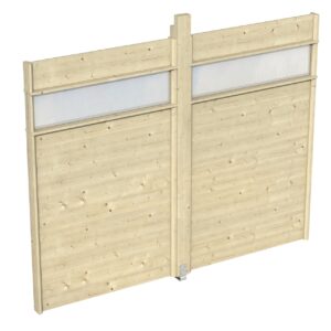 Wand für Pavillon Toulouse mit Lichtband Fichte 270 x 209cm