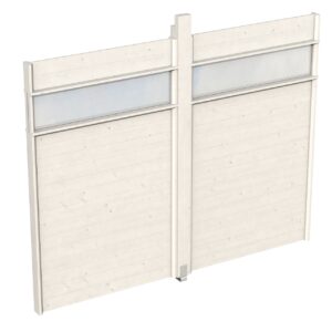 Wand für Pavillon Toulouse mit Lichtband Fichte 270 x 209cm