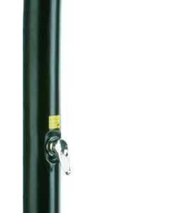 PVC Solardusche gebogen, 25l, schwarz